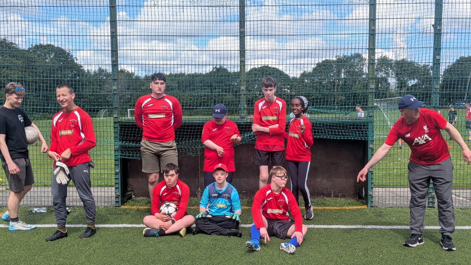 Park Rangers AFC squad on match day